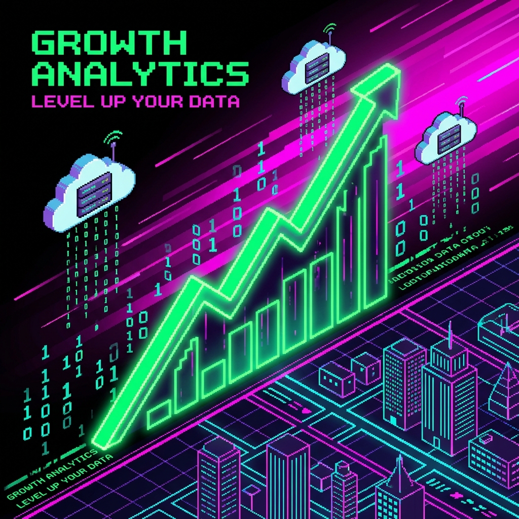 Growth Analytics Pixel Illustration